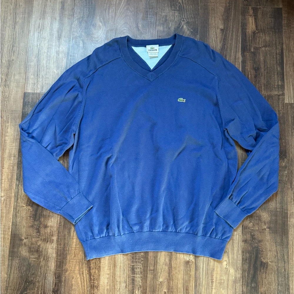 Lacoste Men's Blue V-Neck Sweater